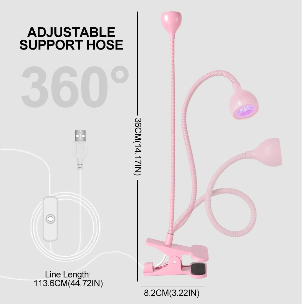 Flexible Clip-On UV Nail Lamp