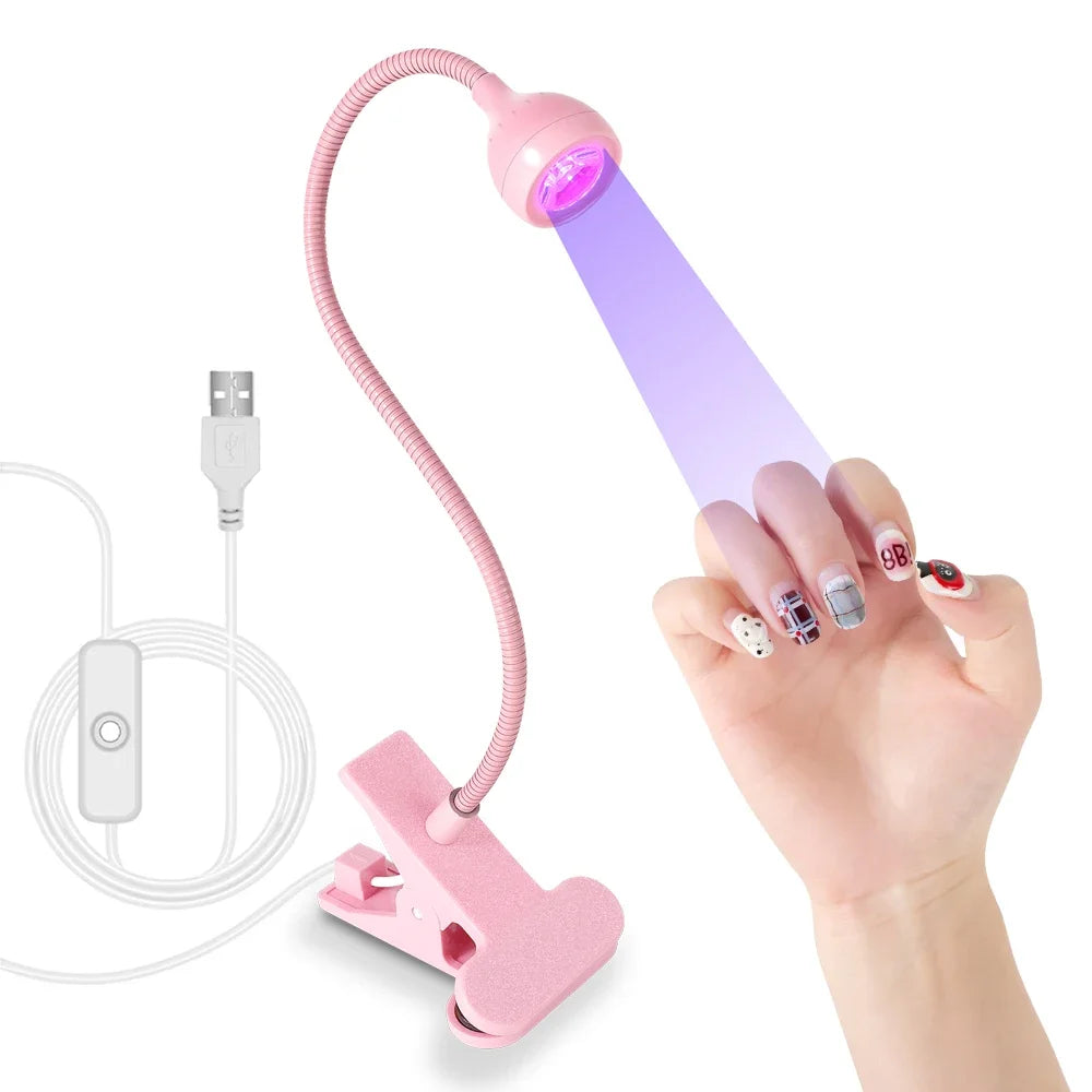 Flexible Clip-On UV Nail Lamp